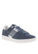 Thumbnail Sneakers bleues aspect denim à semelle plate blanche et à lacets plats - Image 3