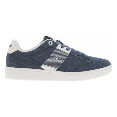 Sneakers bleues aspect denim à semelle plate...