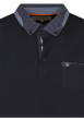 Thumbnail Polo en coton marine uni à coupe droite avec un col boutonné à motif - Image 3