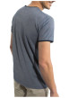 Thumbnail T-shirt marine maille piquée avec une coupe droite et un col rond - Image 5