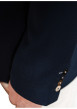 Thumbnail Blazer marine uni à coupe slim avec col cranté et fermeture à 2 boutons - Image 3