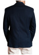 Thumbnail Blazer marine uni à coupe slim avec col cranté et fermeture à 2 boutons - Image 5