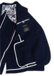 Thumbnail Blazer marine uni à coupe slim avec col cranté et fermeture à 2 boutons - Image 6