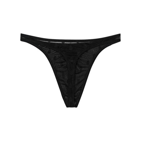String noir transparent avec des motifs têtes...