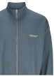 Thumbnail Gilet zippé bleu uni en maille piquée à coupe droite avec un col montant - Image 2