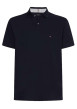 Thumbnail Polo marine en coton biologique fantaisie coupe droite avec un col boutonné de 2 boutons