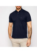 Thumbnail Polo marine en coton biologique fantaisie coupe droite avec un col boutonné de 2 boutons - Image 2