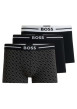 Thumbnail Lot de 3 boxers en coton noirs unis avec le nom de la marque