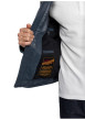 Thumbnail Blouson en cuir bleu marine uni avec des poches zippées et à coupe ajustée - Image 7