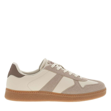 Tennis beiges avec des empiècements marrons à...