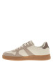 Thumbnail Tennis beiges avec des empiècements marrons à talon plat et à lacets plats - Image 2