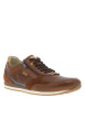 Thumbnail Baskets running en cuir marrons avec un zip et des lacets plats - Image 3