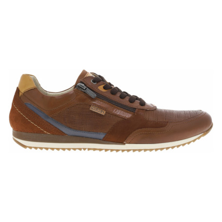 Baskets running en cuir marrons avec un zip et...