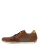 Thumbnail Baskets running en cuir marrons avec un zip et des lacets plats - Image 2