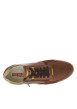 Thumbnail Baskets running en cuir marrons avec un zip et des lacets plats - Image 4