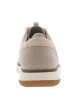 Thumbnail Sneakers en cuir beiges avec le bout et le talon en maille et à lacets ronds - Image 6