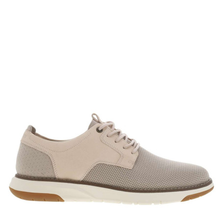 Sneakers en cuir beiges avec le bout et le...