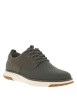 Thumbnail Sneakers en cuir kakis avec le bout et le talon en maille et à lacets ronds - Image 3