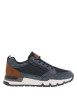 Thumbnail Sneakers bleues marine à empiècements en filet et à lacets plats avec un zip