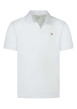 Thumbnail Polo en coton blanc maille piquée avec un col à revers et une coupe droite