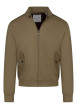 Thumbnail Blouson manches longues beige uni avec une coupe droite et un col montant