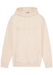 Thumbnail Sweat manches longues écru uni avec une coupe droite et un col à capuche