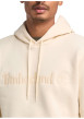 Thumbnail Sweat manches longues écru uni avec une coupe droite et un col à capuche - Image 2