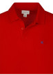Thumbnail Polo manches courtes en coton rouge maille piquée à coupe droite et col à revers - Image 3