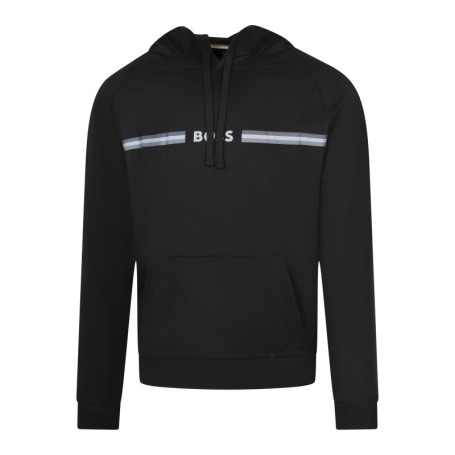 Sweat en coton noir uni avec une coupe droite...