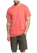Thumbnail T-shirt en coton corail uni à col rond avec une petite écriture ton sur ton