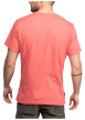 Thumbnail T-shirt en coton corail uni à col rond avec une petite écriture ton sur ton - Image 2