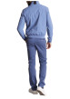 Thumbnail Blouson bleu uni à col montant avec des poches latérales zippées - Image 2