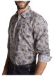 Thumbnail Chemise en coton grise à motifs et avec une coupe regular fit - Image 3