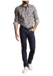 Thumbnail Chemise en coton grise à motifs et avec une coupe regular fit - Image 4
