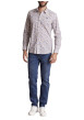 Thumbnail Chemise en coton blanche à imprimé liberty bleu et jaune et à coupe regular fit