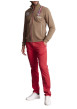 Thumbnail Gilet zippé en coton kaki uni à coupe ajustée et à détails tricolores - Image 4
