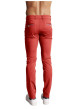Thumbnail Pantalon chino en coton brique uni à détails tricolores et à coupe slim fit - Image 2