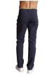 Thumbnail Pantalon en coton bleu marine uni à coupe regular fit et à détails tricolores - Image 2