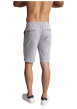 Thumbnail Bermuda chino en coton bleu rayé à coupe droite avec un cordon à la taille - Image 2