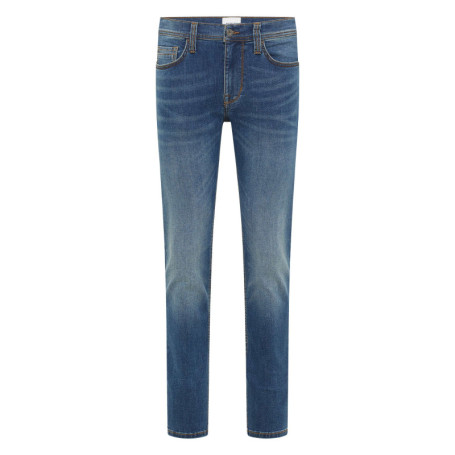 Jean en coton stone avec une coupe slim et des...