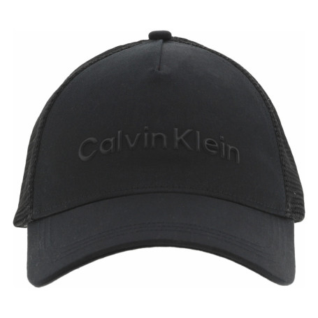 Casquette en coton noire unie style trucker...