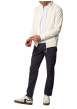 Thumbnail Sweat zippé en coton mélangé écru uni avec une coupe droite et un col montant - Image 5