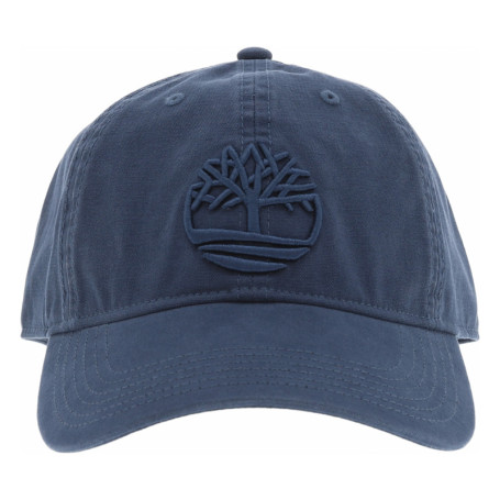 Casquette en coton bleue unie avec le logo ton...