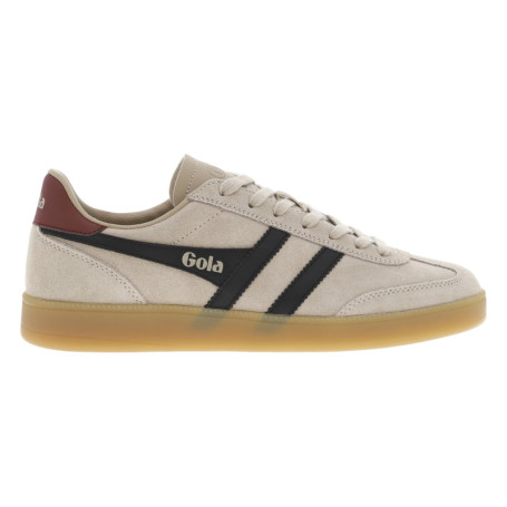 Tennis en cuir taupe en daim avec des...