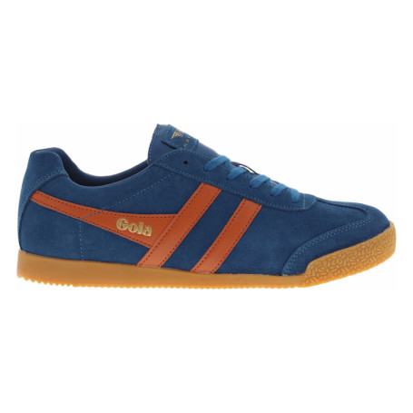 Tennis en cuir bleues en daim à empiècements...