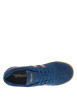 Thumbnail Tennis en cuir bleues en daim à empiècements rouges brique et à lacets plats - Image 4