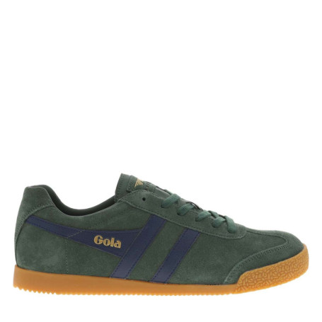 Tennis en cuir vertes sapin en daim à...