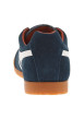Thumbnail Tennis en cuir bleues marine en daim à empiècements blancs et à lacets plats - Image 6