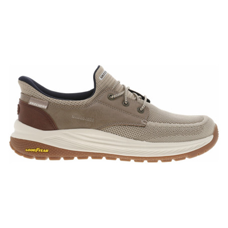 Baskets running taupe avec le devant en maille...