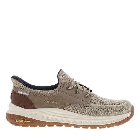 Baskets running taupe avec le devant en maille...